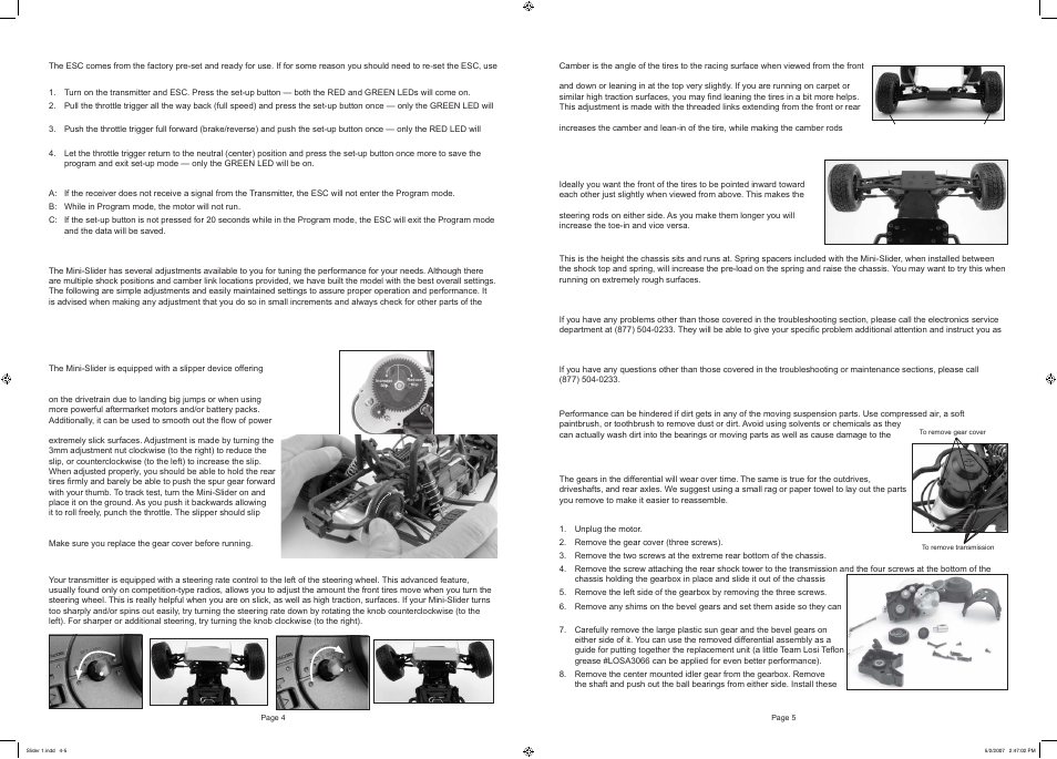 Losi LOSB0205 Manual User Manual | Page 3 / 5