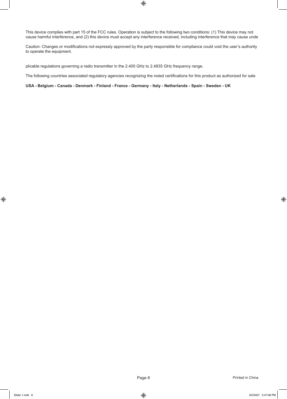 Losi LOSB0205 Manual User Manual | Page 5 / 5