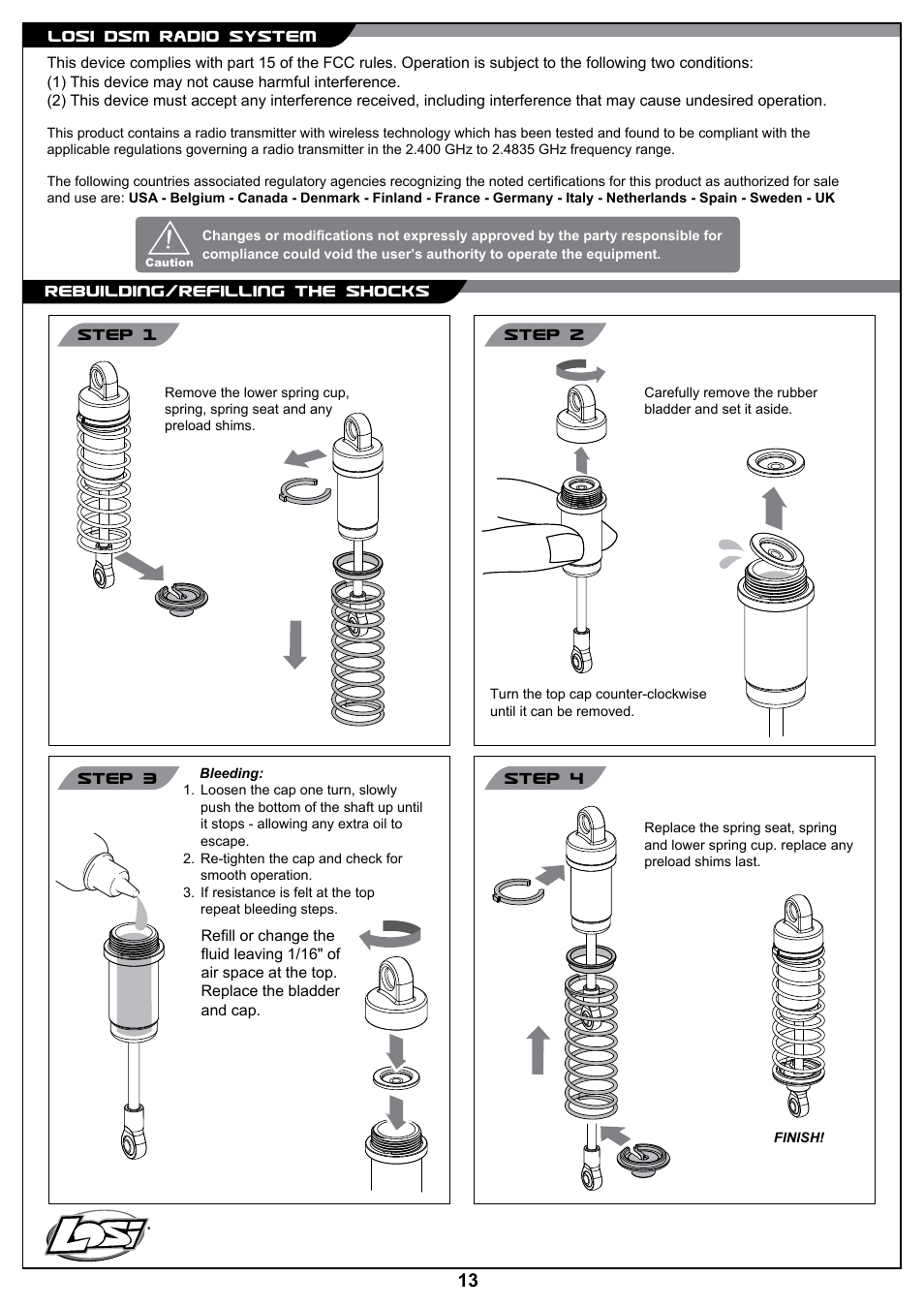 Losi LOSB0206BD Manual User Manual | Page 13 / 16