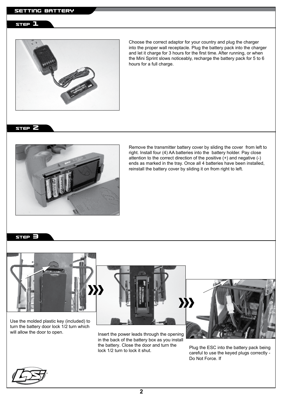 Losi LOSB0206BD Quick Start User Manual | Page 2 / 4
