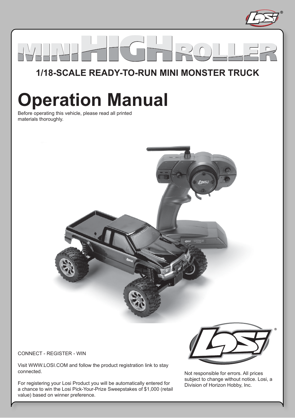 Losi LOSB0207 User Manual | 20 pages