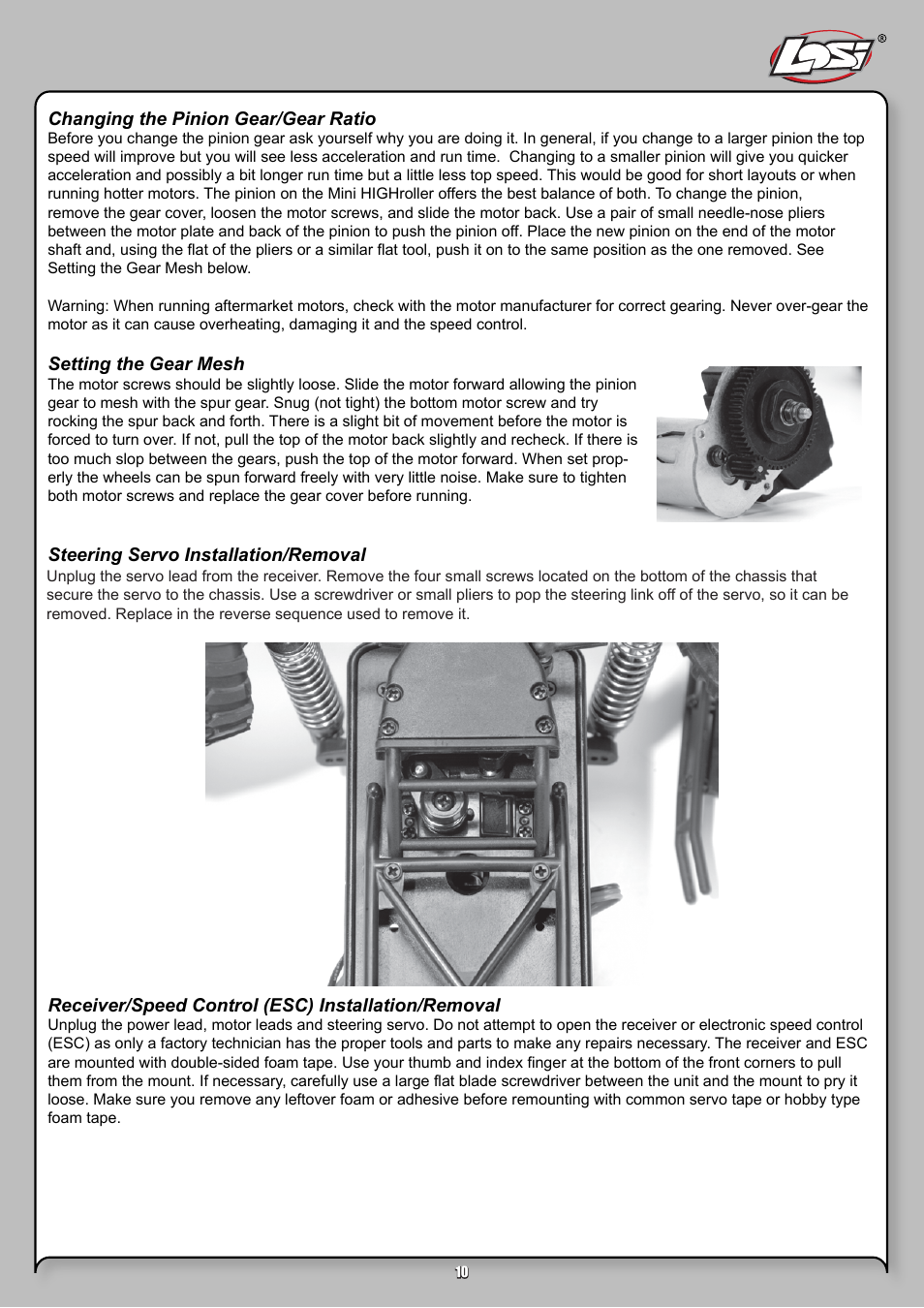 Losi LOSB0207 User Manual | Page 10 / 20