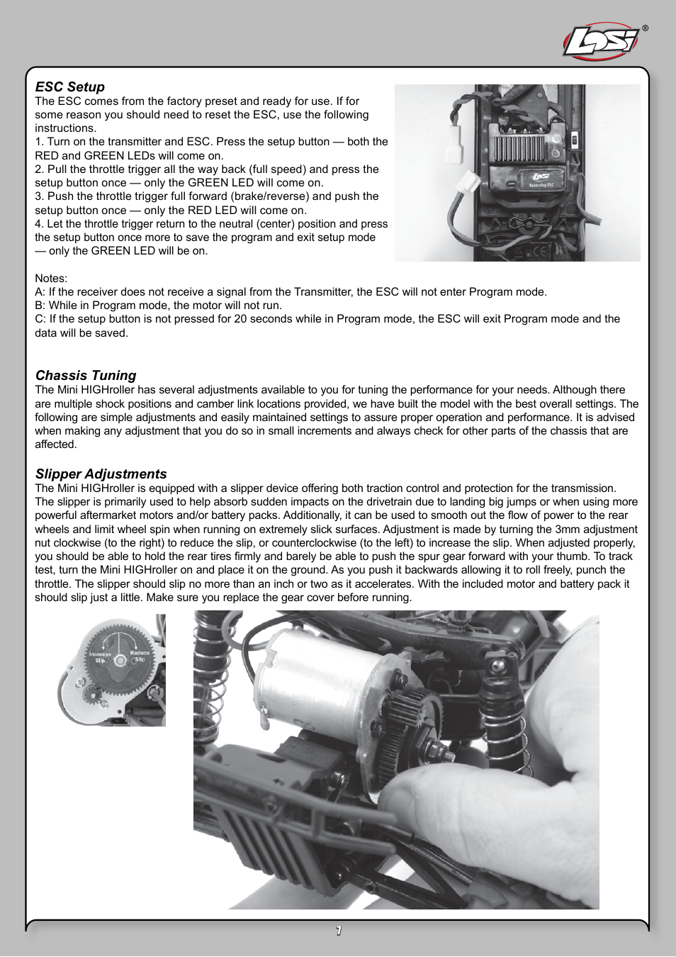 Losi LOSB0207 User Manual | Page 7 / 20