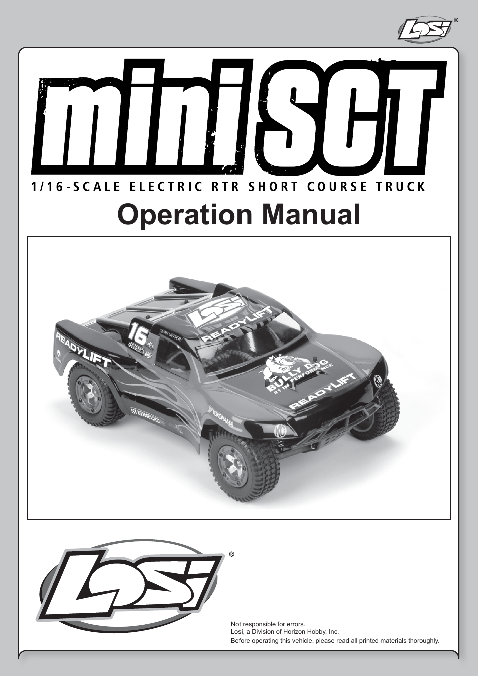 Losi LOSB0208BD User Manual | 15 pages