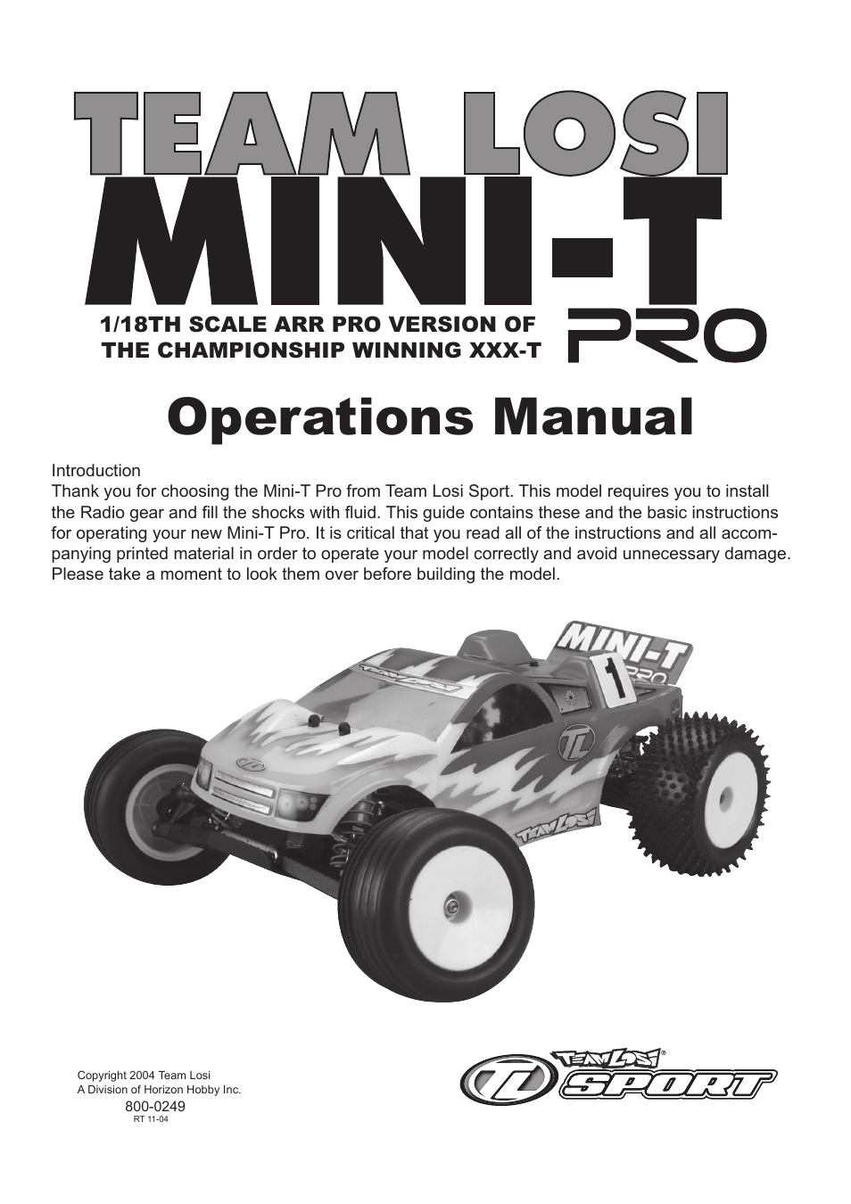 Losi LOSB0210 User Manual | 5 pages