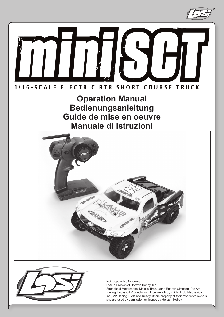 Losi LOSB0211 User Manual | 18 pages