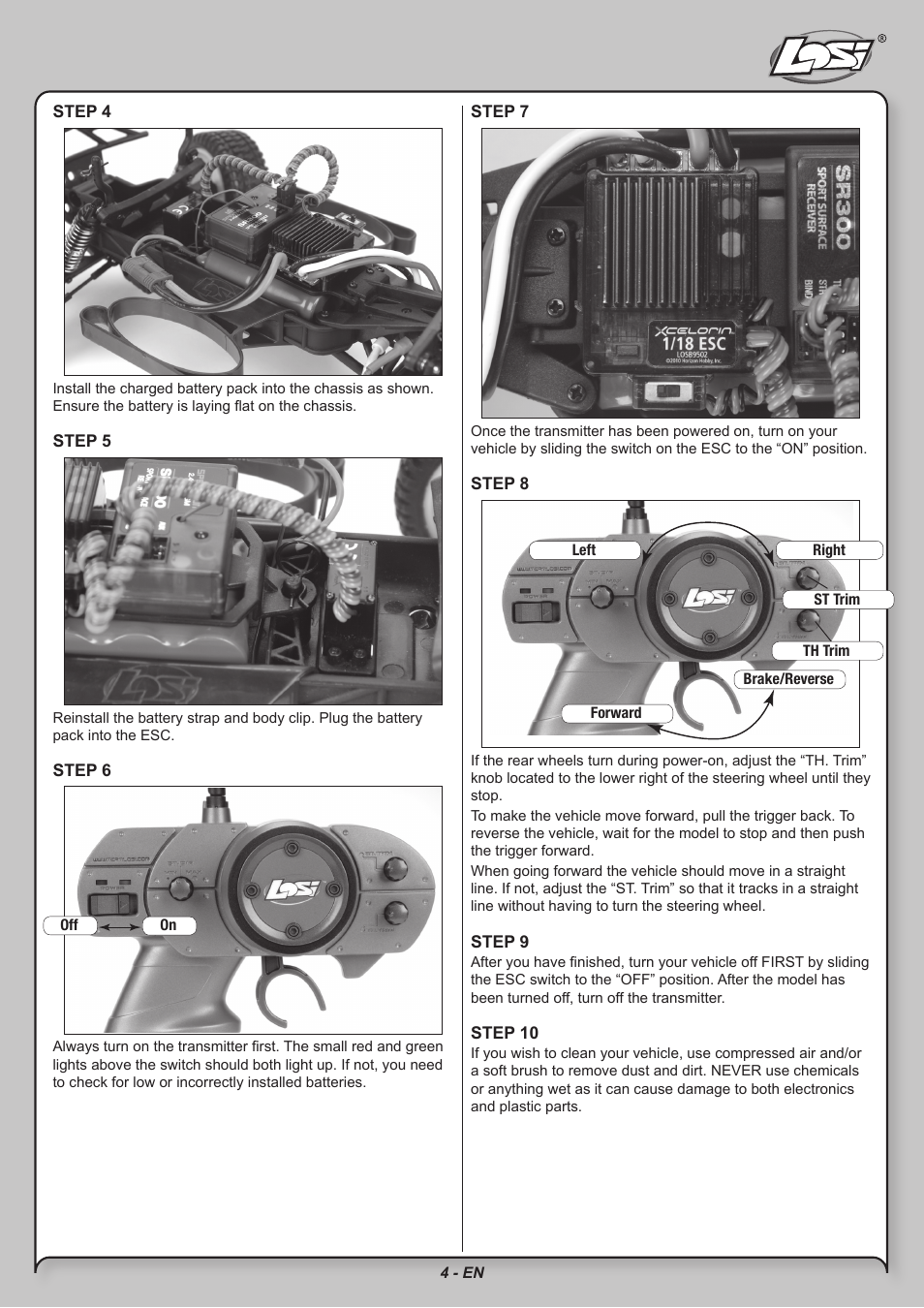 Losi LOSB0211 User Manual | Page 4 / 18