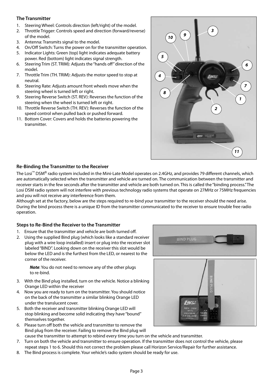 Losi LOSB0221 Manual User Manual | Page 3 / 12