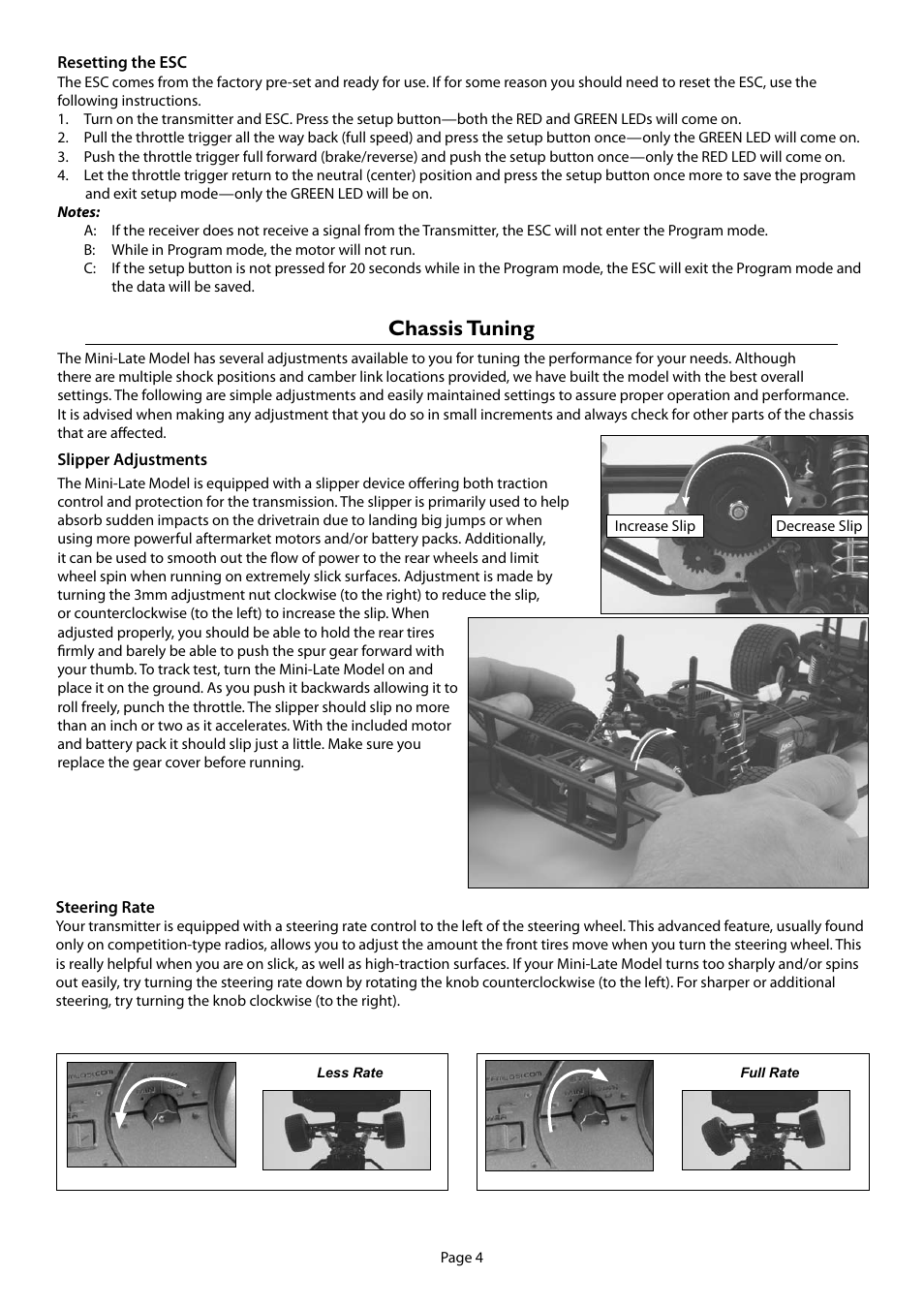 Chassis tuning | Losi LOSB0221 Manual User Manual | Page 4 / 12