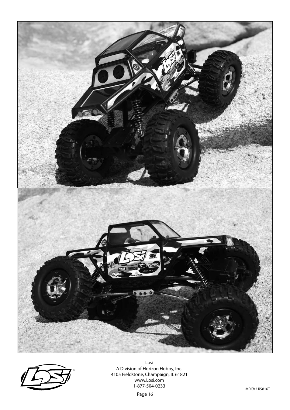 Losi LOSB0222BD Manual User Manual | Page 16 / 16