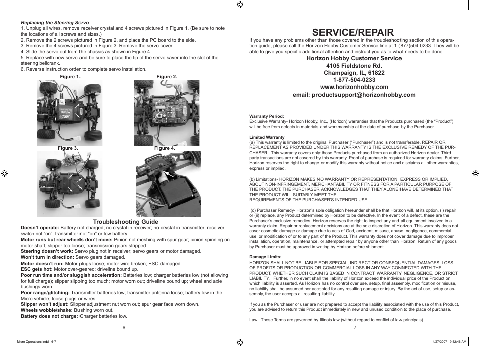 Old full micro-baja-operations-guide 4.pdf, Service/repair | Losi LOSB0232 User Manual | Page 4 / 5