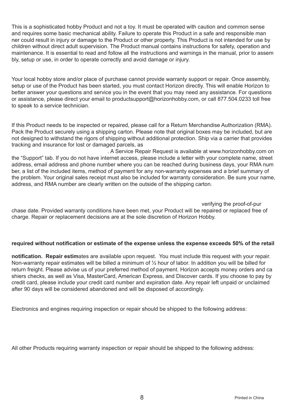 Losi LOSB0233T3 User Manual | Page 8 / 8