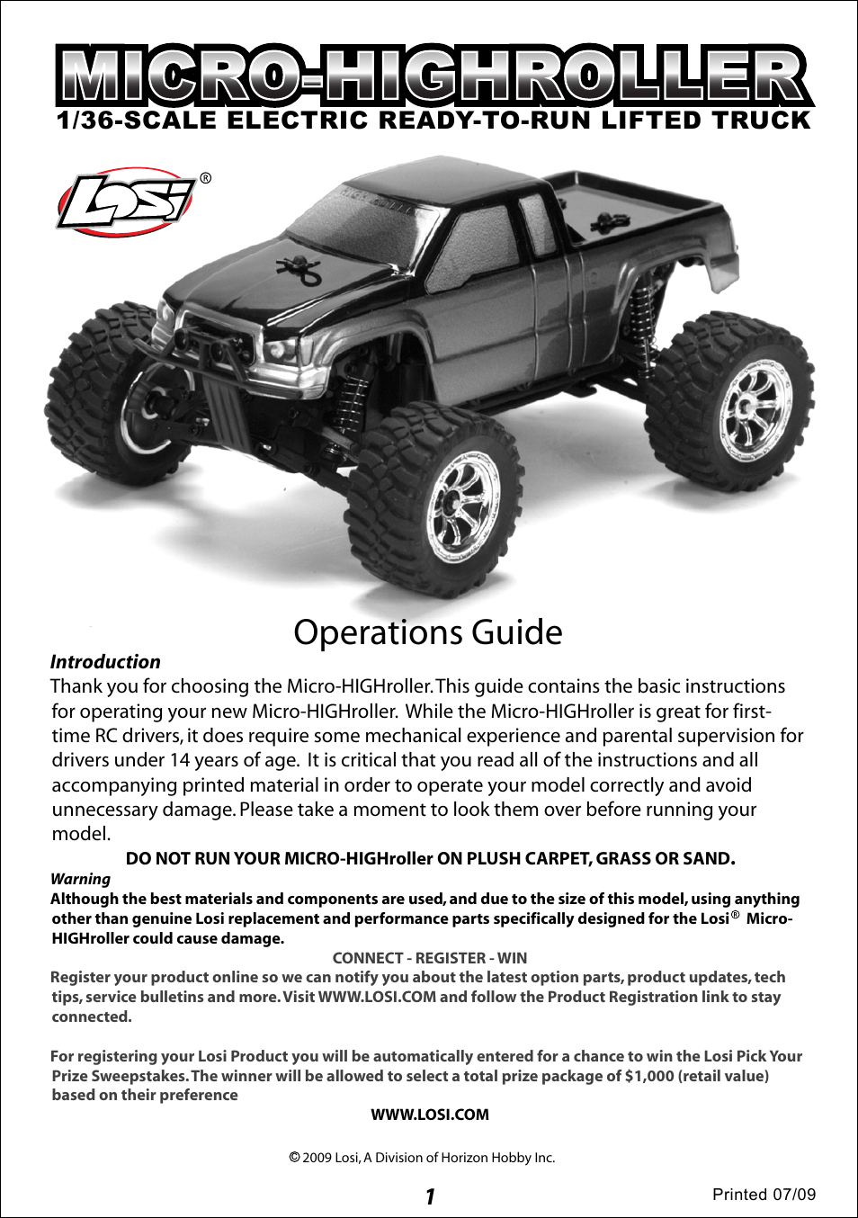 Losi LOSB0237 User Manual | 12 pages