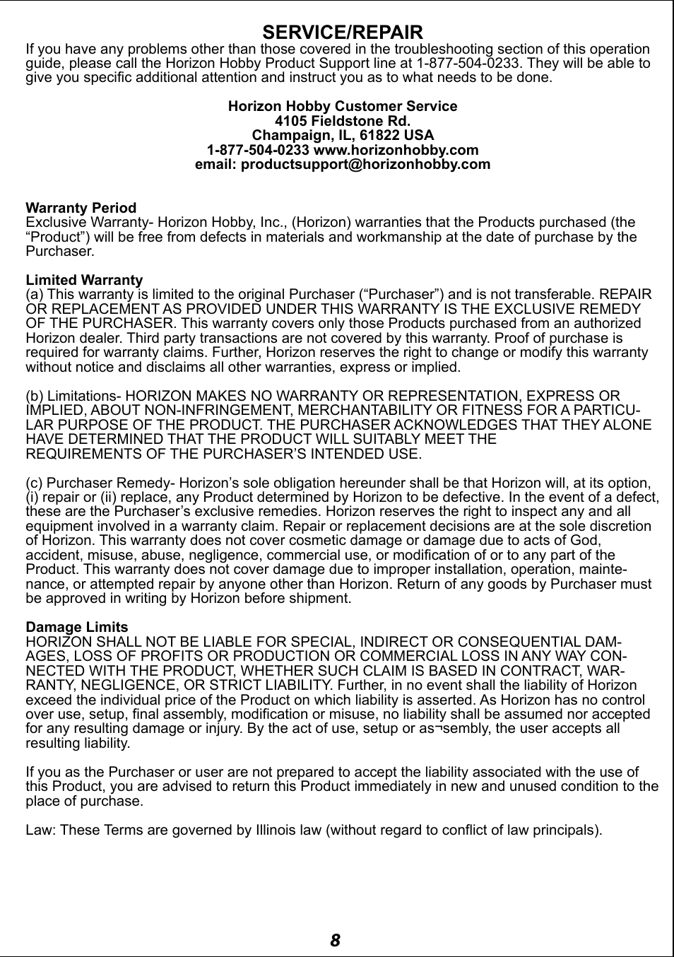 Operations guide, Troubleshooting guide, Service/repair | 65 4 3 getting started, 21/36-scale electric ready-to-run lifted truck, Declaration of conformity | Losi LOSB0237 User Manual | Page 8 / 12