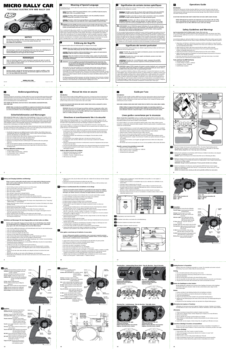 Losi LOSB0243T2 Manual User Manual | 2 pages