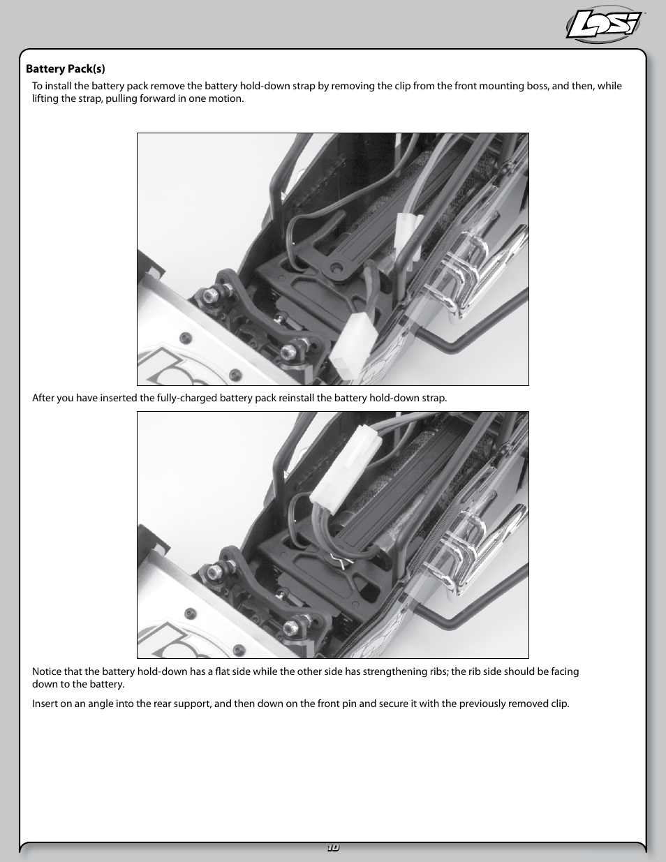 Battery pack(s) | Losi LOSB0290 User Manual | Page 10 / 32