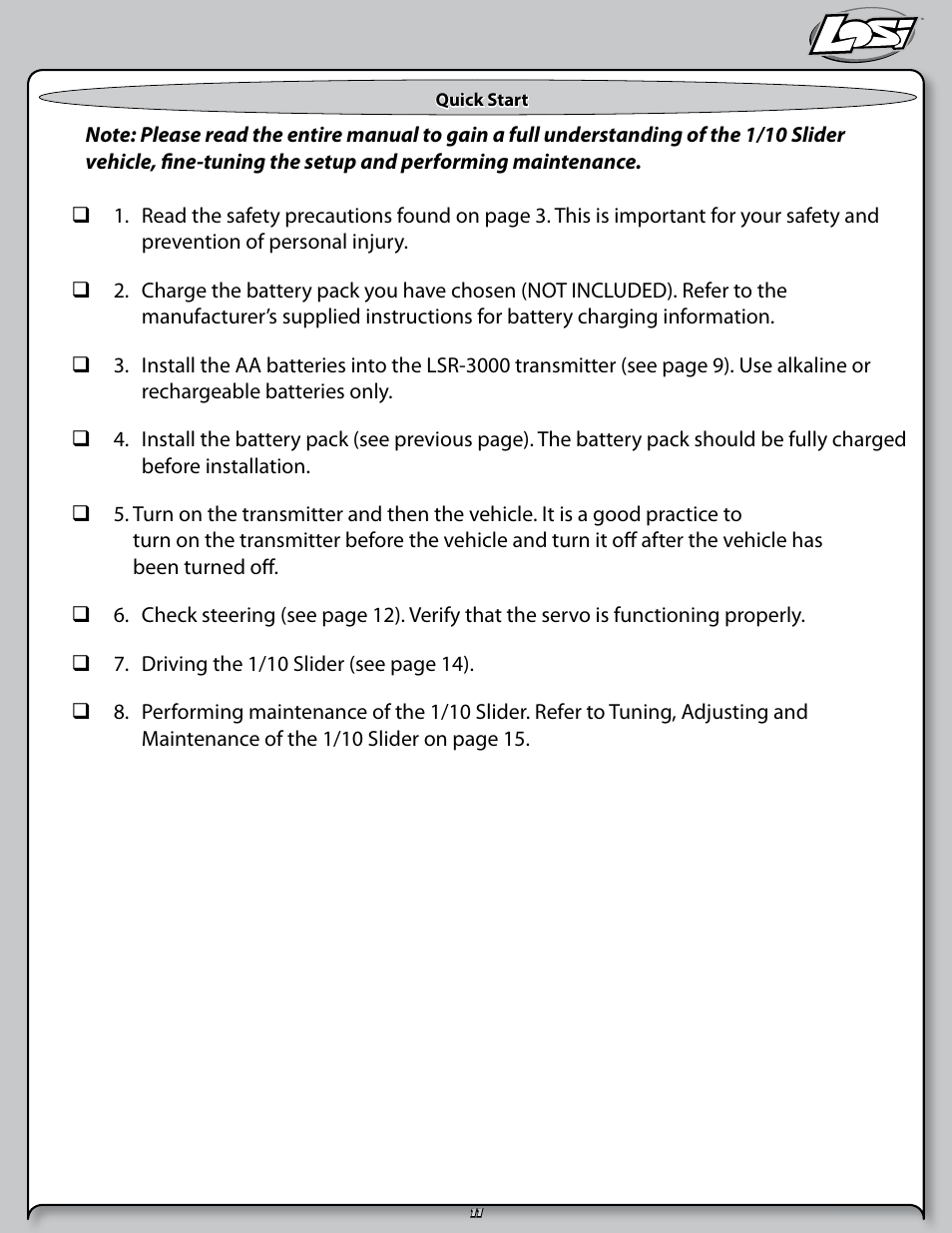 Losi LOSB0290 User Manual | Page 11 / 32