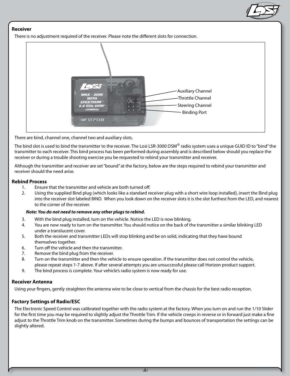 Losi LOSB0290 User Manual | Page 13 / 32