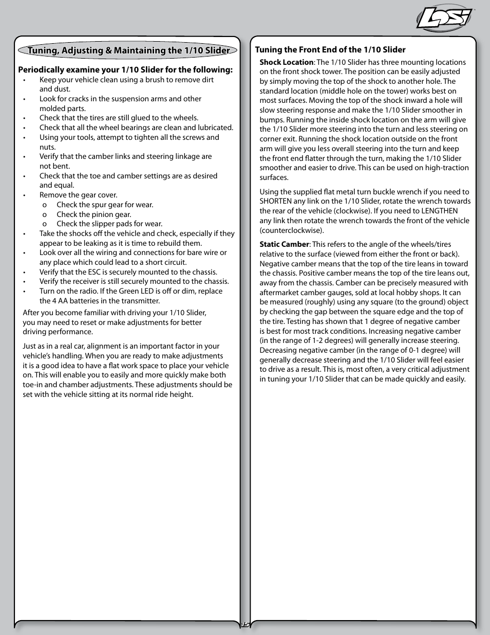 Losi LOSB0290 User Manual | Page 15 / 32