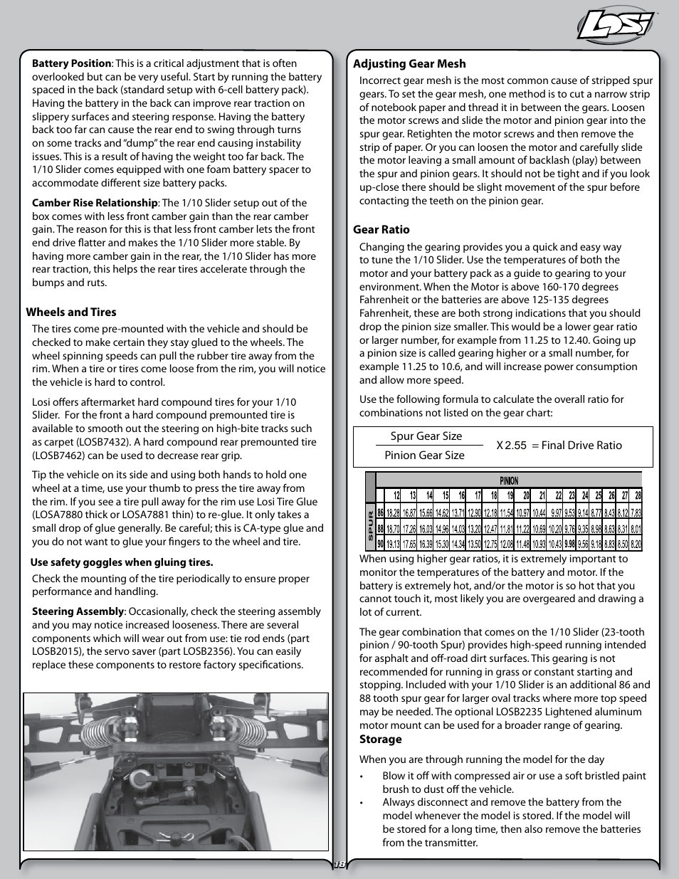 Losi LOSB0290 User Manual | Page 18 / 32