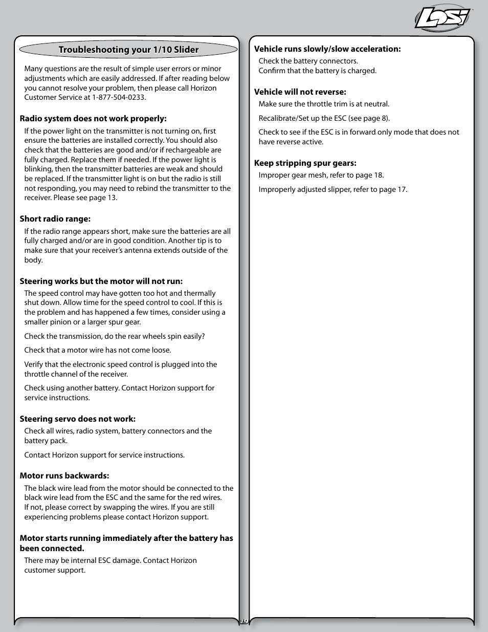 Losi LOSB0290 User Manual | Page 19 / 32