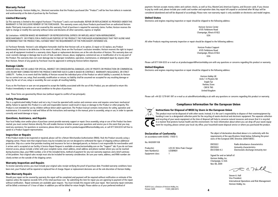Losi LOSB9601 User Manual | Page 2 / 2