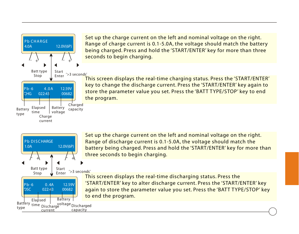 Discharging a pb battery, Charging a pb battery | Losi LOSB9606 User Manual | Page 25 / 37