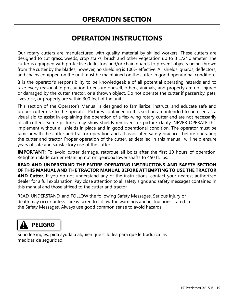 Modern AG 15' Predator - Bondioli User Manual | Page 19 / 111