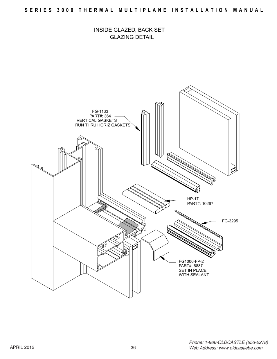 Backset-isg-glazing | Oldcastle BuildingEnvelope 3000 Series Thermal MultiPlane User Manual | Page 36 / 55