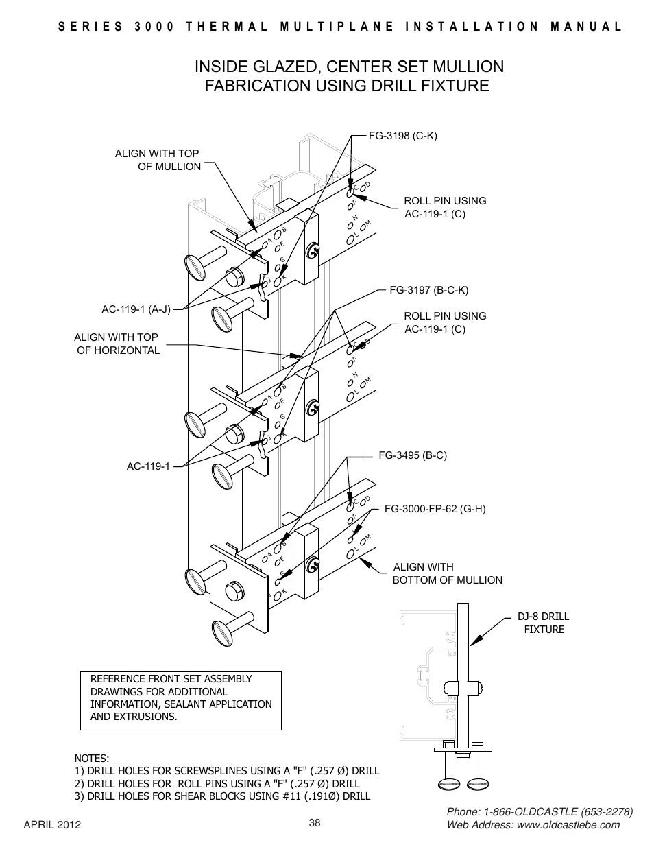 Centerset-isg-drill-jig | Oldcastle BuildingEnvelope 3000 Series Thermal MultiPlane User Manual | Page 38 / 55