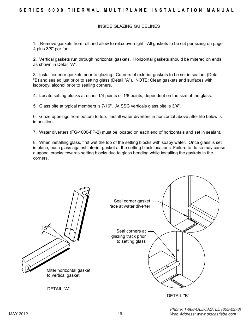 16_glazing_guidelines_ig | Oldcastle BuildingEnvelope 6000 Series Thermal MultiPlane User Manual | Page 17 / 34