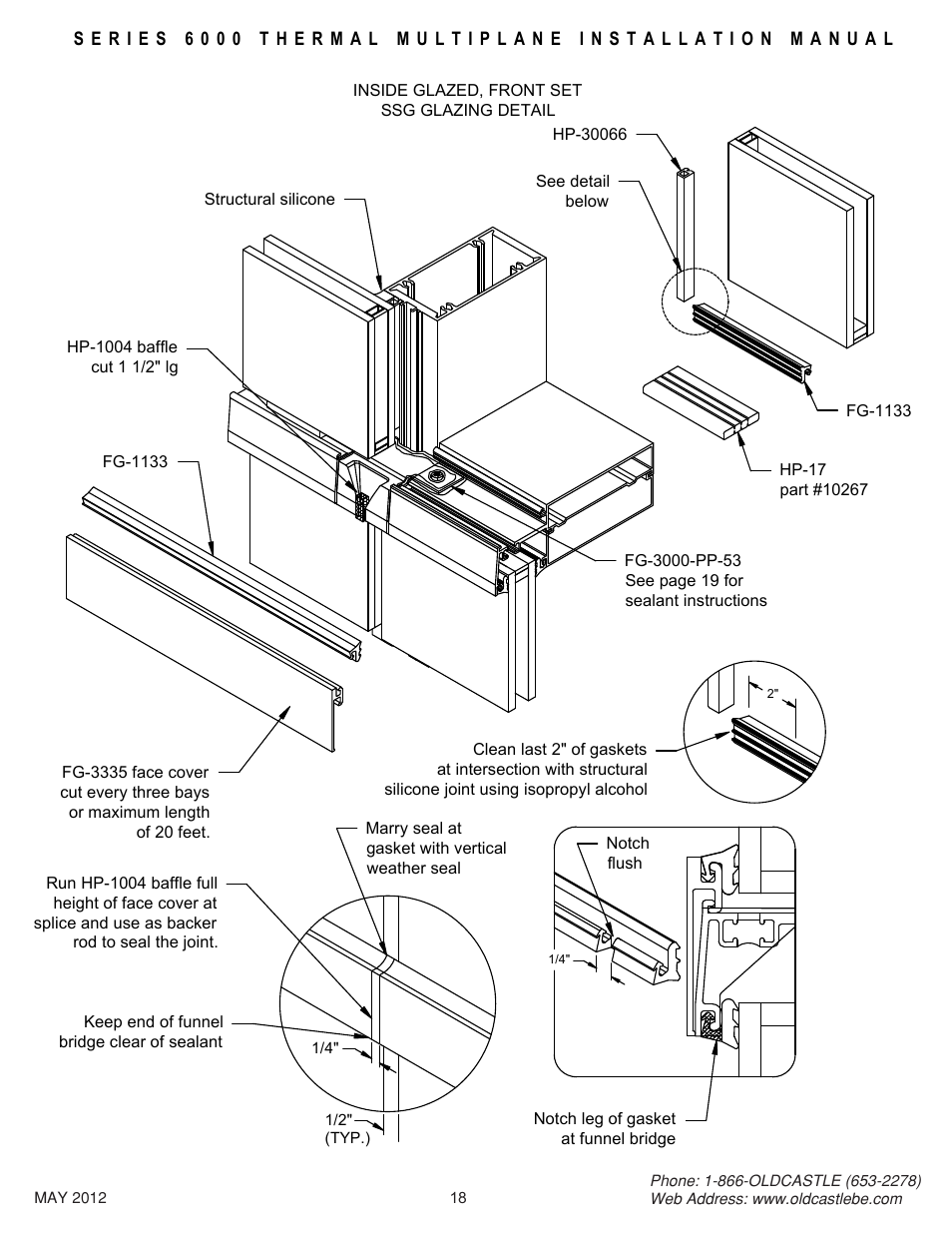 18_fs_ssg_glazing_detail_og | Oldcastle BuildingEnvelope 6000 Series Thermal MultiPlane User Manual | Page 19 / 34