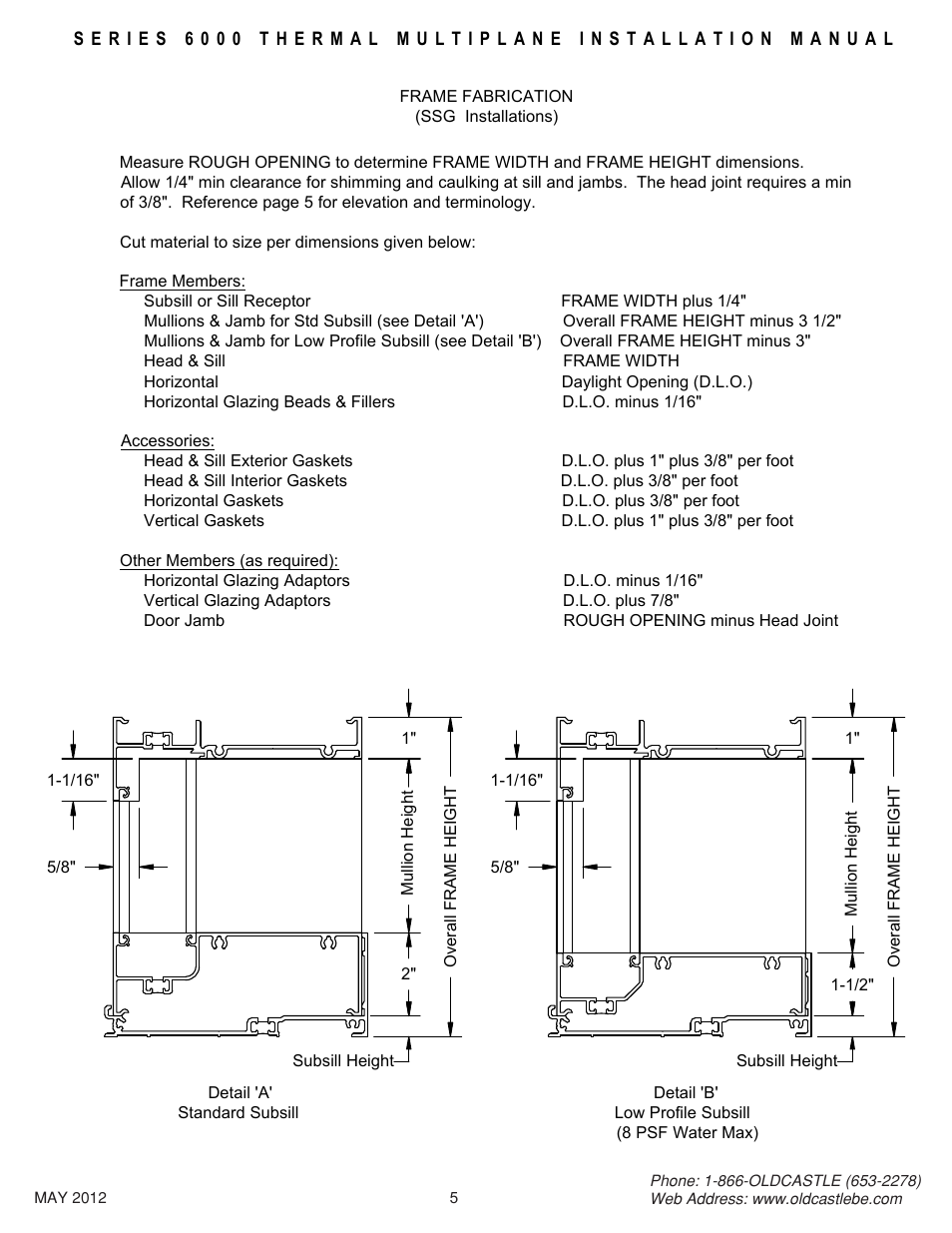 05_frame_fab-ssg | Oldcastle BuildingEnvelope 6000 Series Thermal MultiPlane User Manual | Page 6 / 34