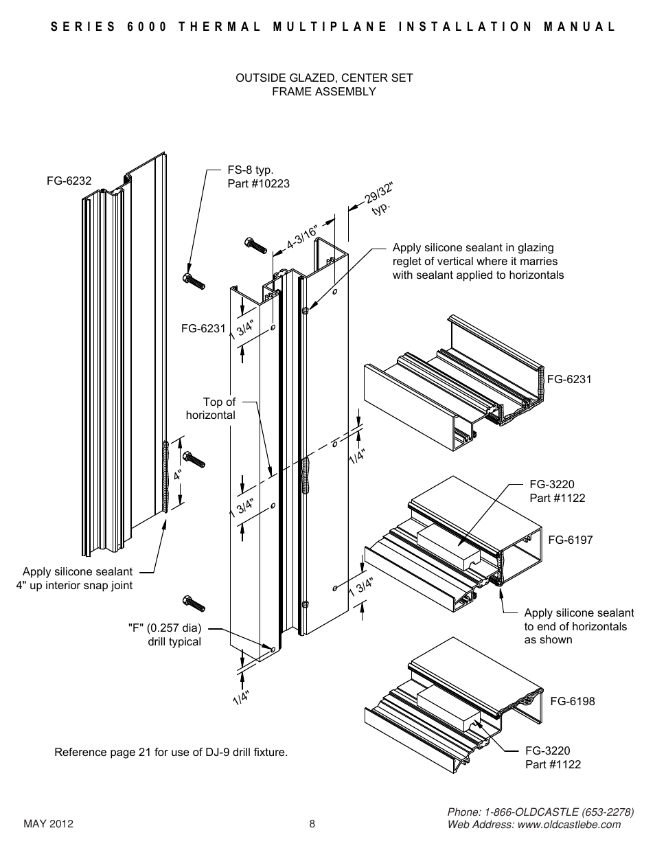 08_cs_frame_assembly | Oldcastle BuildingEnvelope 6000 Series Thermal MultiPlane User Manual | Page 9 / 34