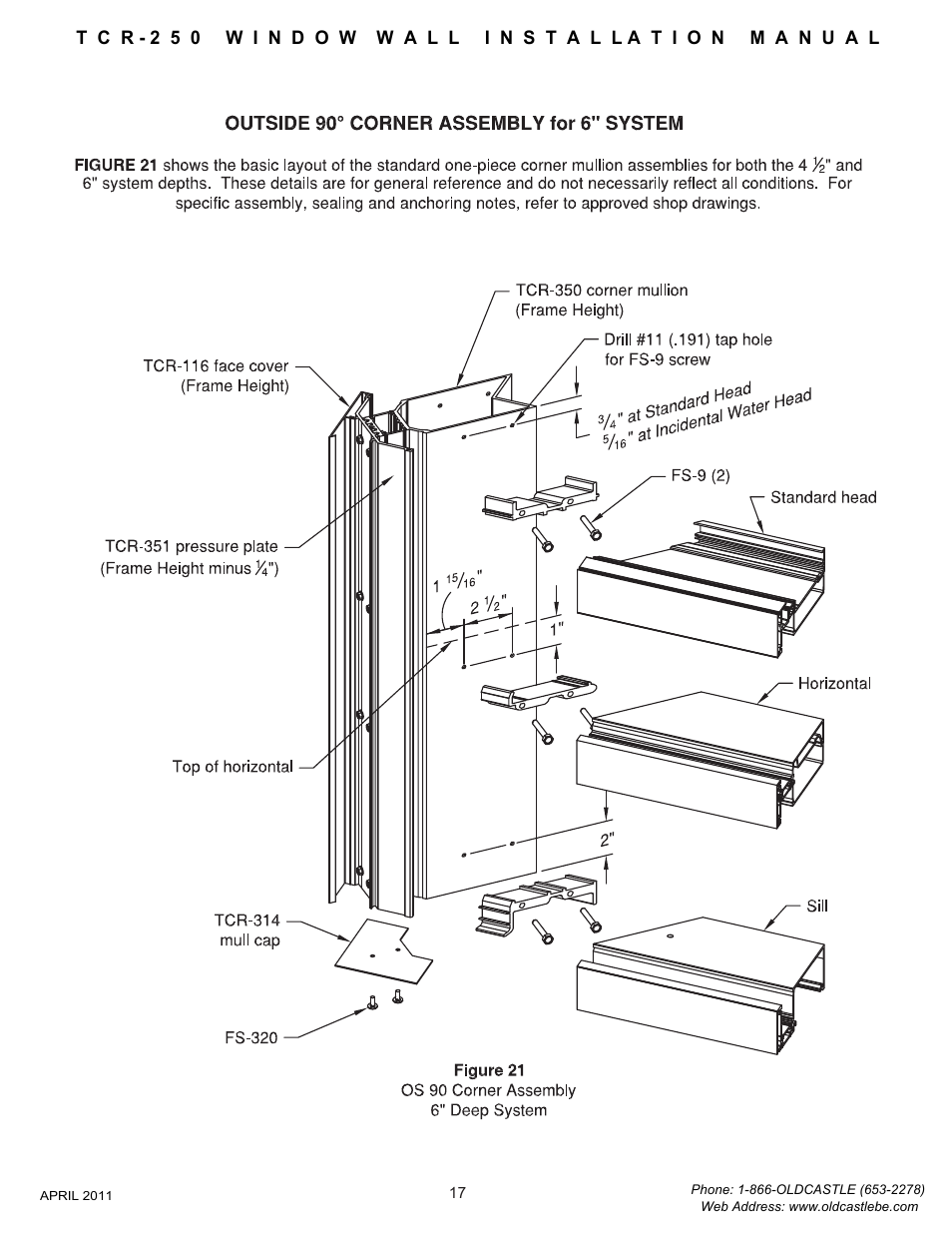 17 outside 90 corner | Oldcastle BuildingEnvelope TCR-250 User Manual | Page 19 / 27