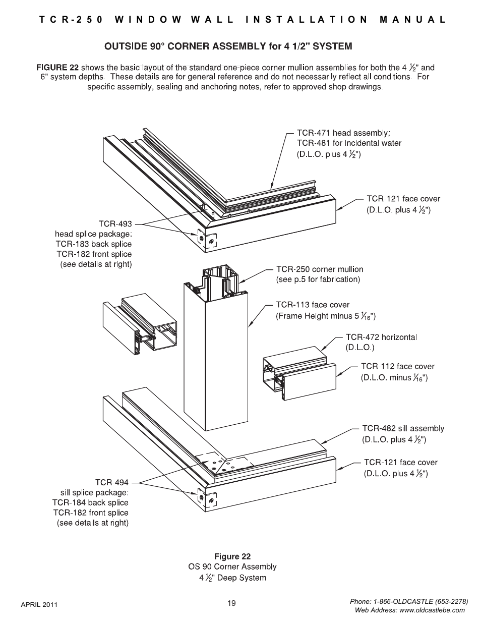 19 outside 90 corner | Oldcastle BuildingEnvelope TCR-250 User Manual | Page 21 / 27