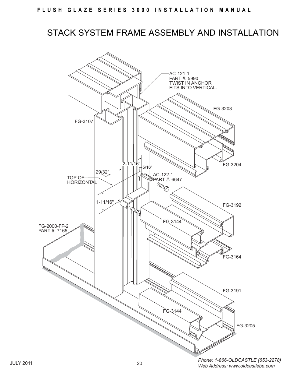 Stack-assy-install, Stack system frame assembly and installation | Oldcastle BuildingEnvelope FG-3000 User Manual | Page 21 / 30