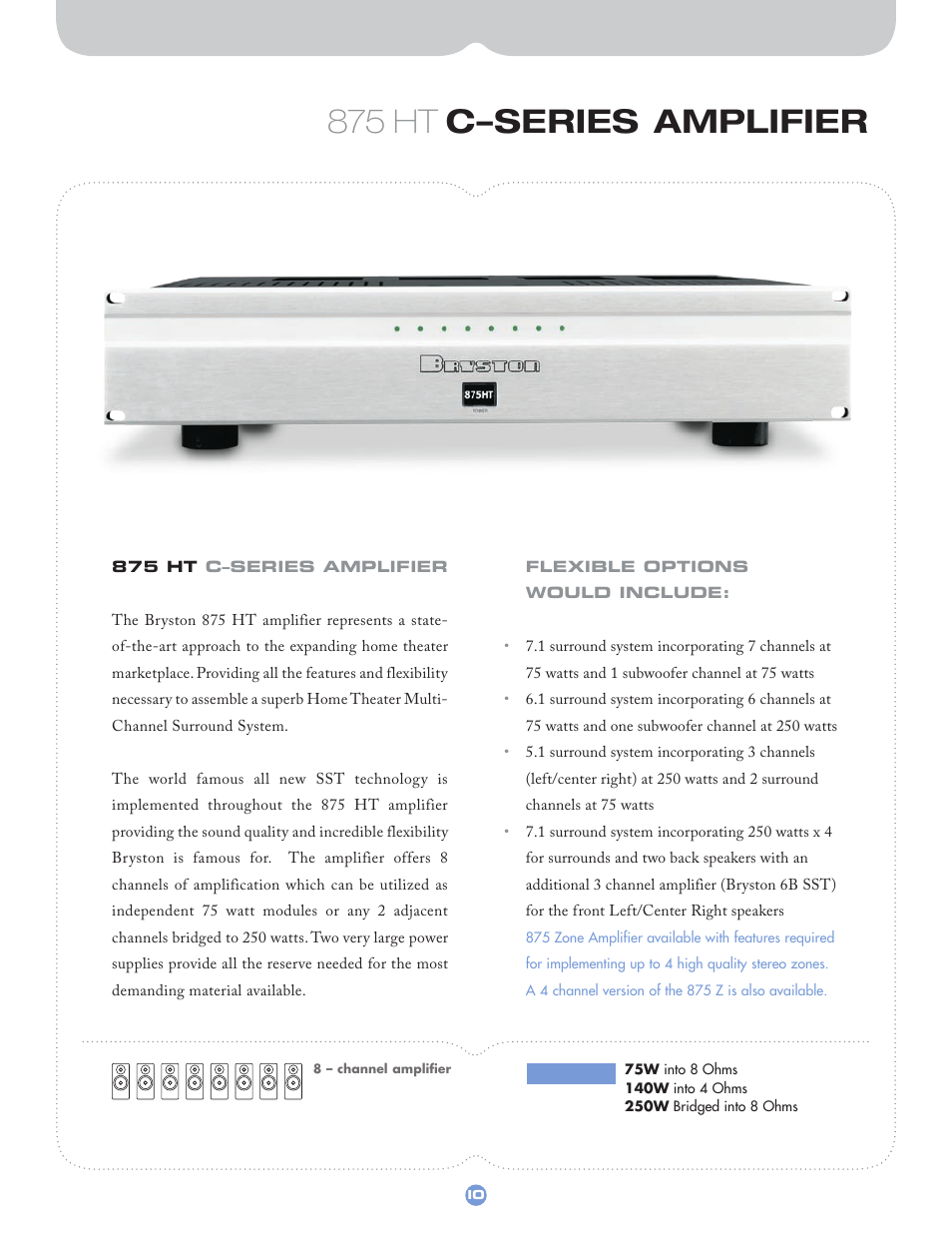 875 ht c–series amplifier | Bryston SST CSERIES User Manual | Page 11 / 12