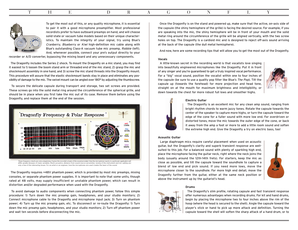 Blue Microphones Dragonfly Microphones User Manual | Page 3 / 4