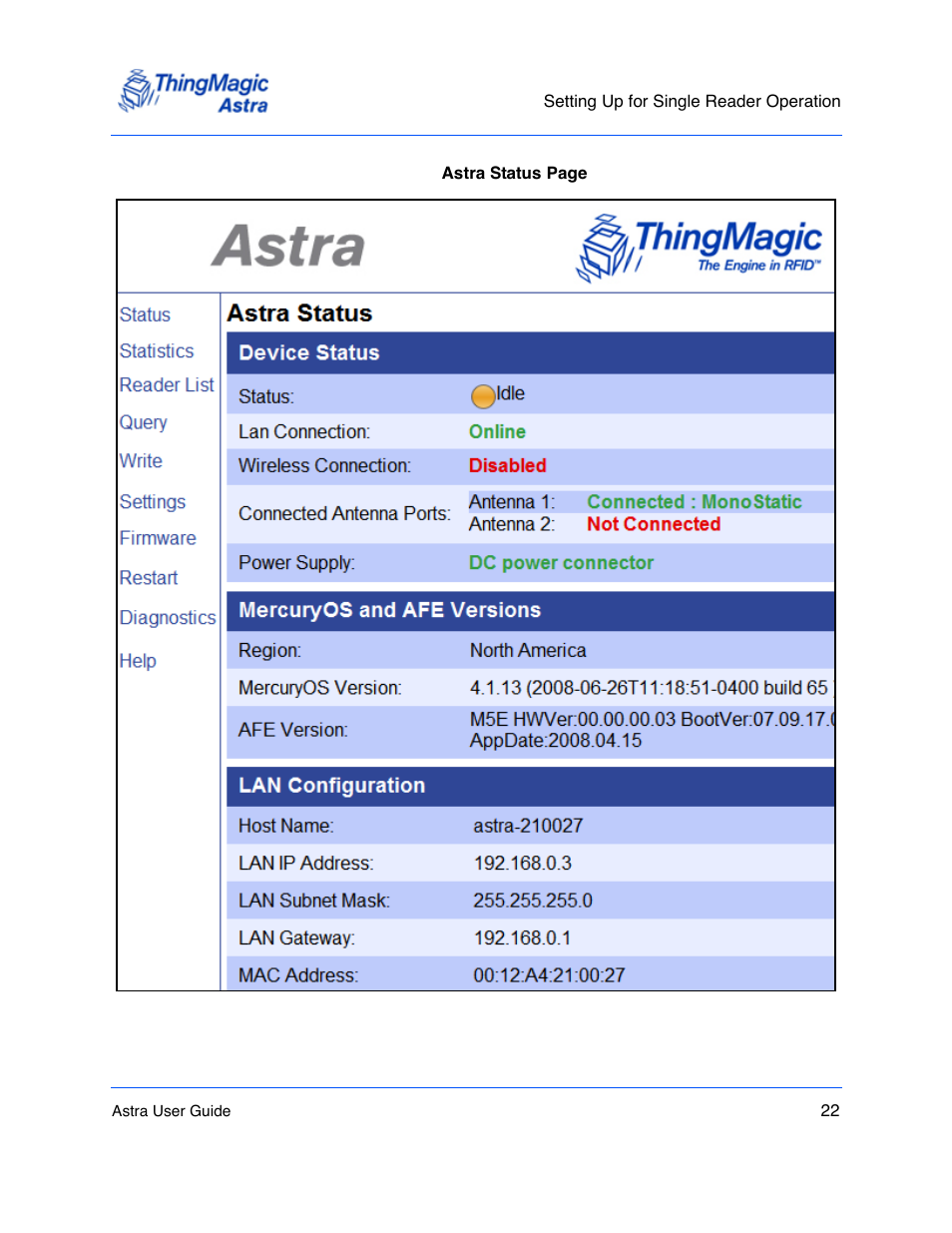 ThingMagic Astra User Manual | Page 22 / 75