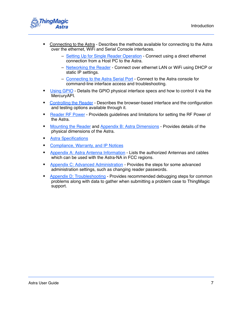 ThingMagic Astra User Manual | Page 7 / 75