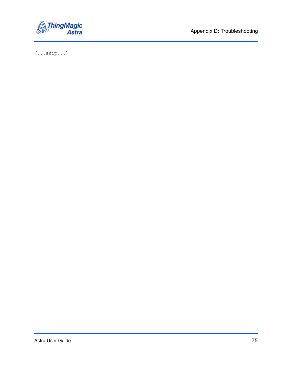 ThingMagic Astra User Manual | Page 75 / 75