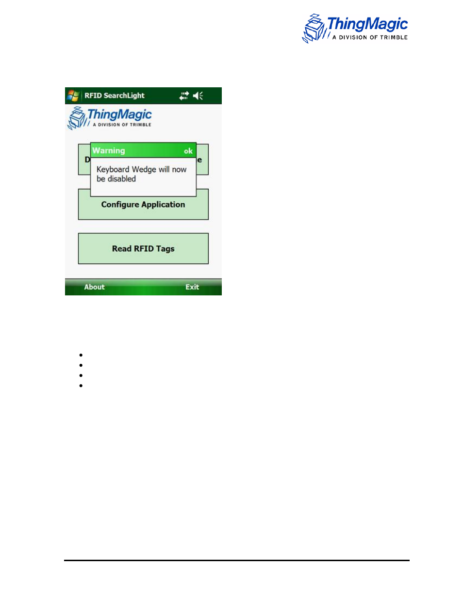 Configuring the application | ThingMagic Nomad RFID Setup Guide User Manual | Page 21 / 36