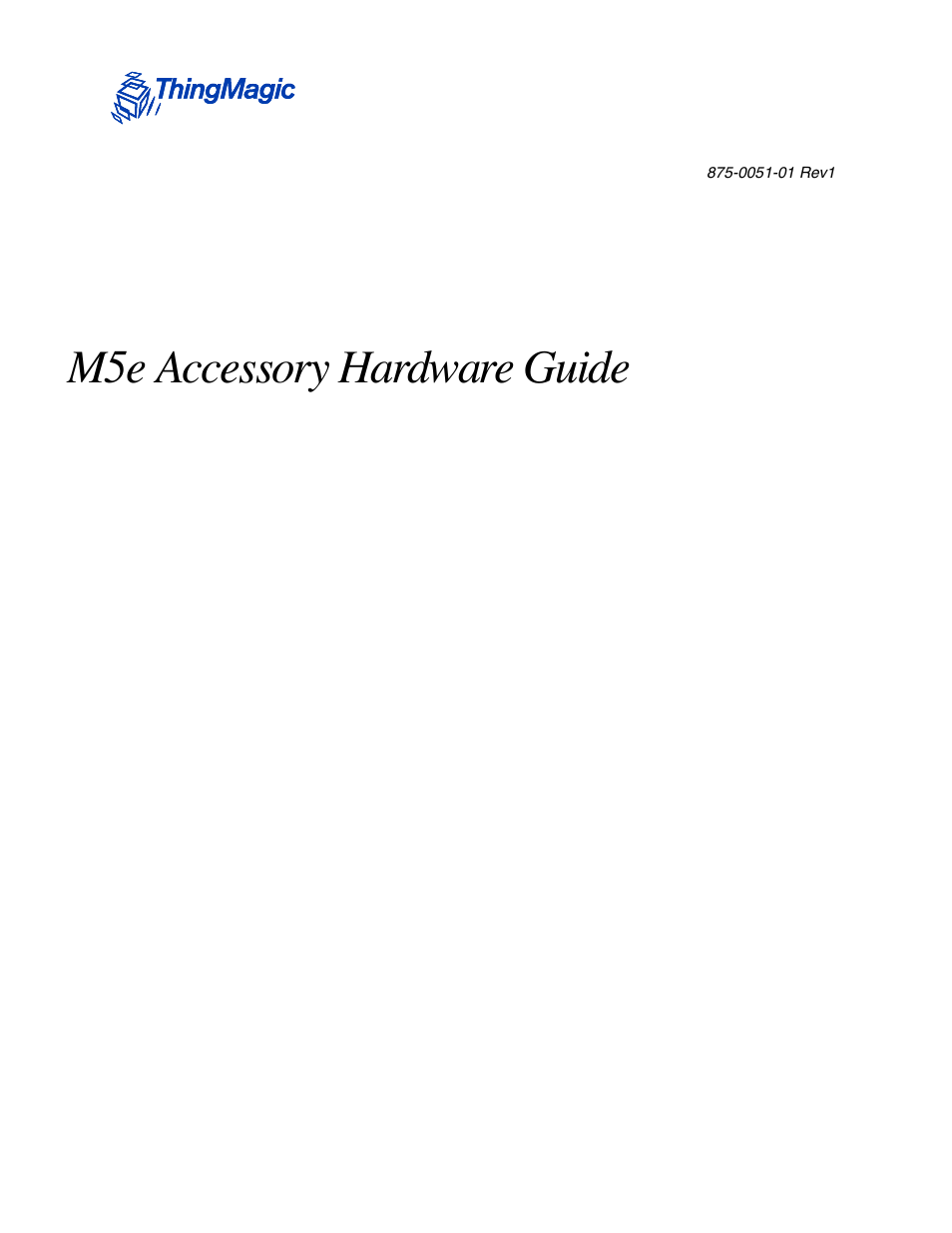ThingMagic M5e User Manual | 21 pages