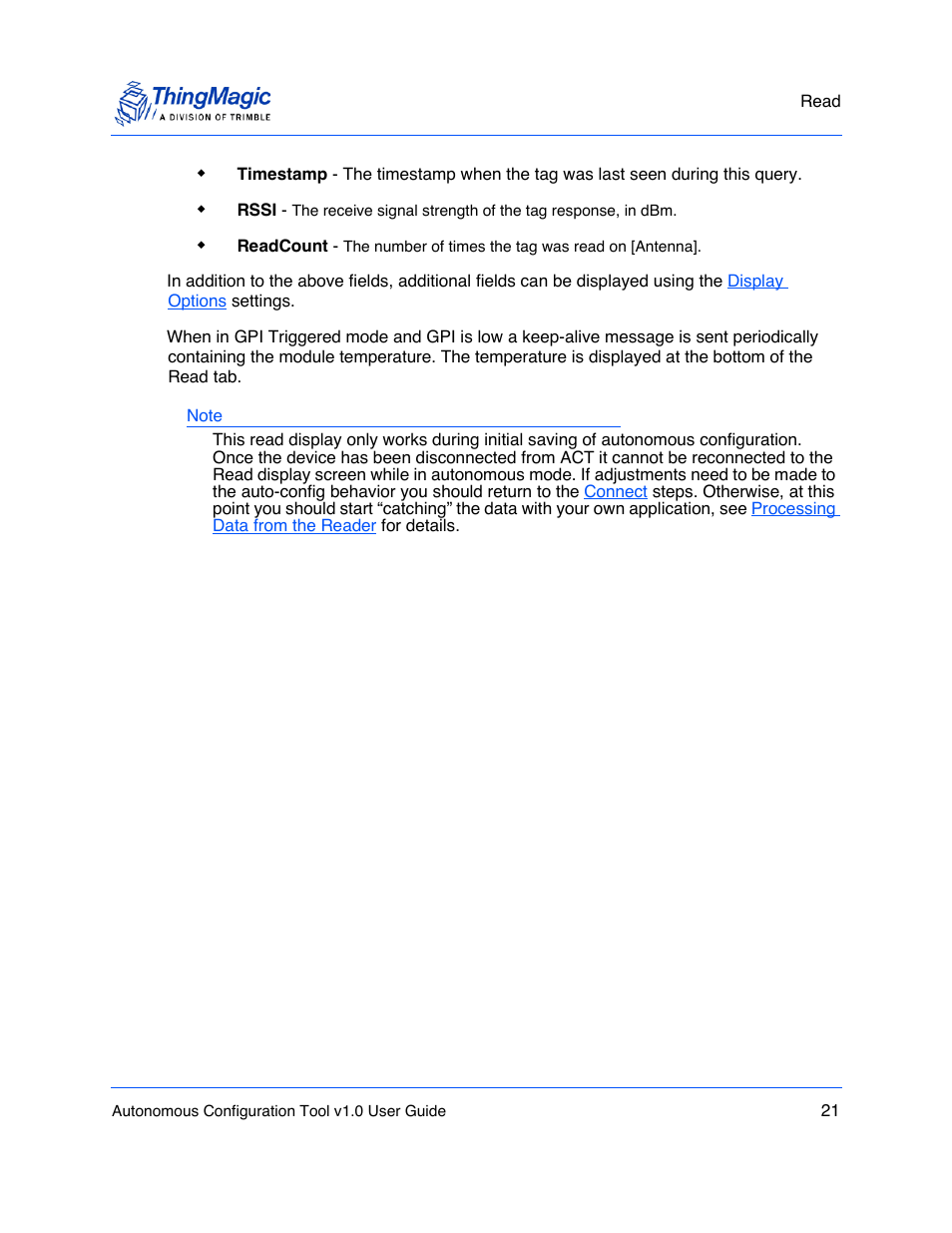 ThingMagic Autonomous Configuration Tool User Manual | Page 21 / 28