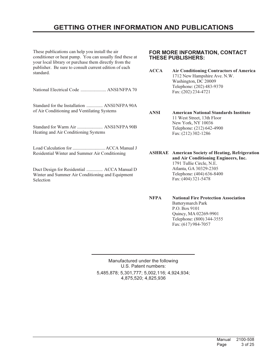 Getting other information and publications | Bard Wall Mounted Package Air Conditioners W24L1 User Manual | Page 3 / 25