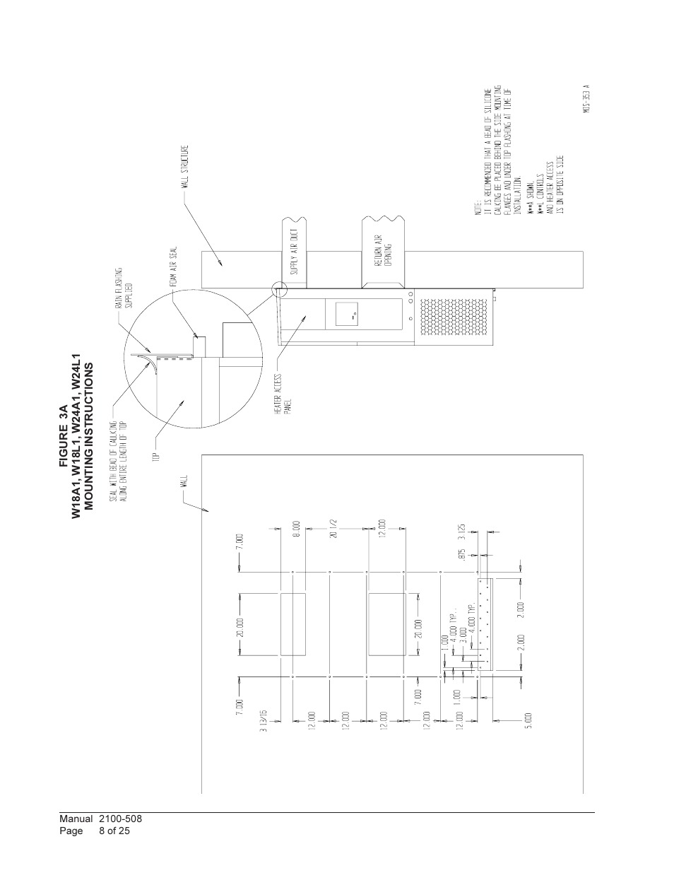 Bard Wall Mounted Package Air Conditioners W24L1 User Manual | Page 8 / 25