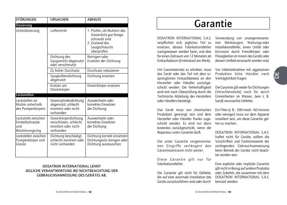 Garantie | Vetter Accessories Tents User Manual | Page 43 / 101