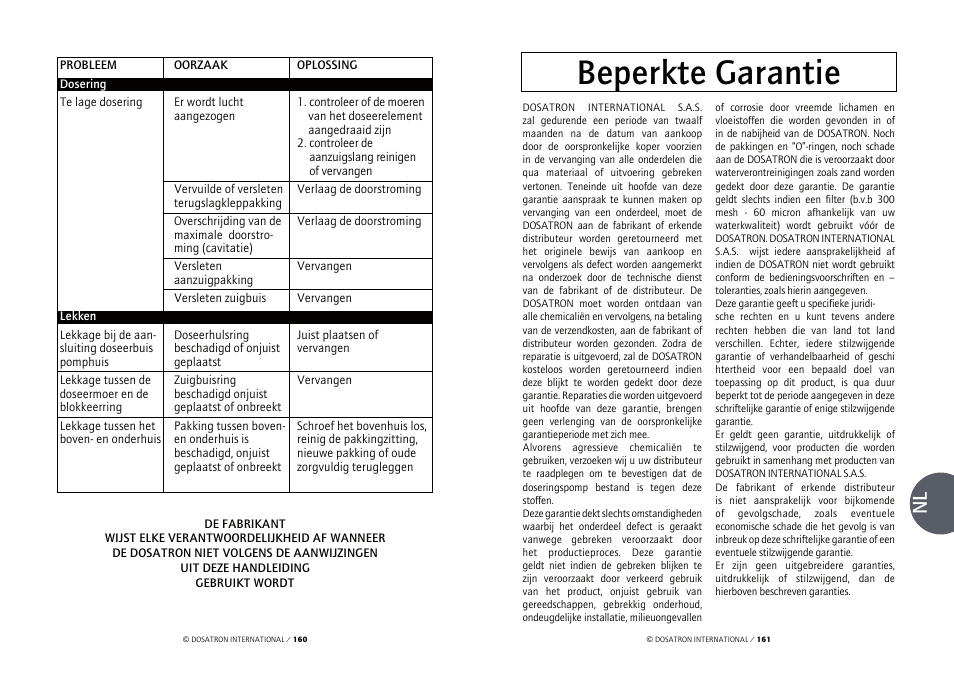 Beperkte garantie | Vetter Accessories Tents User Manual | Page 82 / 101