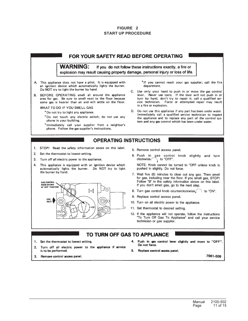 Bard Series Combination Gas/Electric Wall-Mount WG3S User Manual | Page 11 / 15